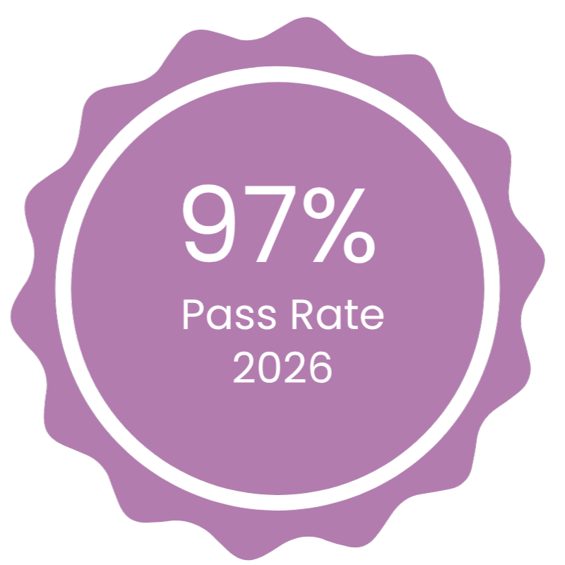 Graphic reading 97% pass rate 2026 Graphic reading 97% pass rate 2026