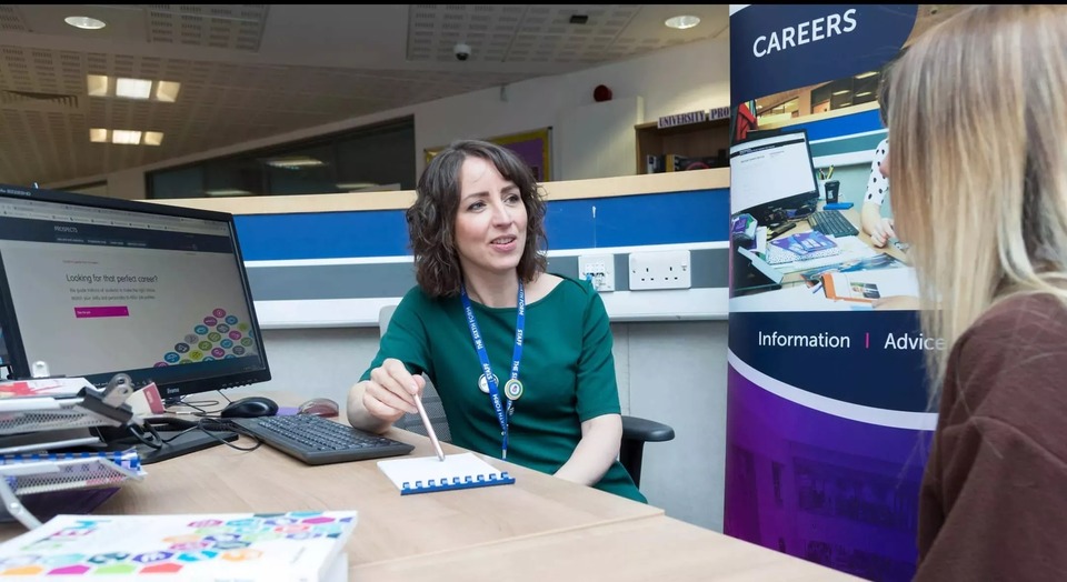 Staff offering careers advice and guidance