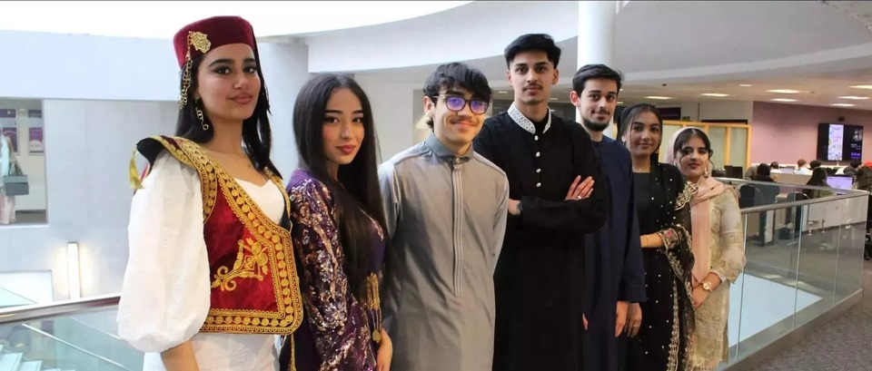 Group of students dressed in culture clothing