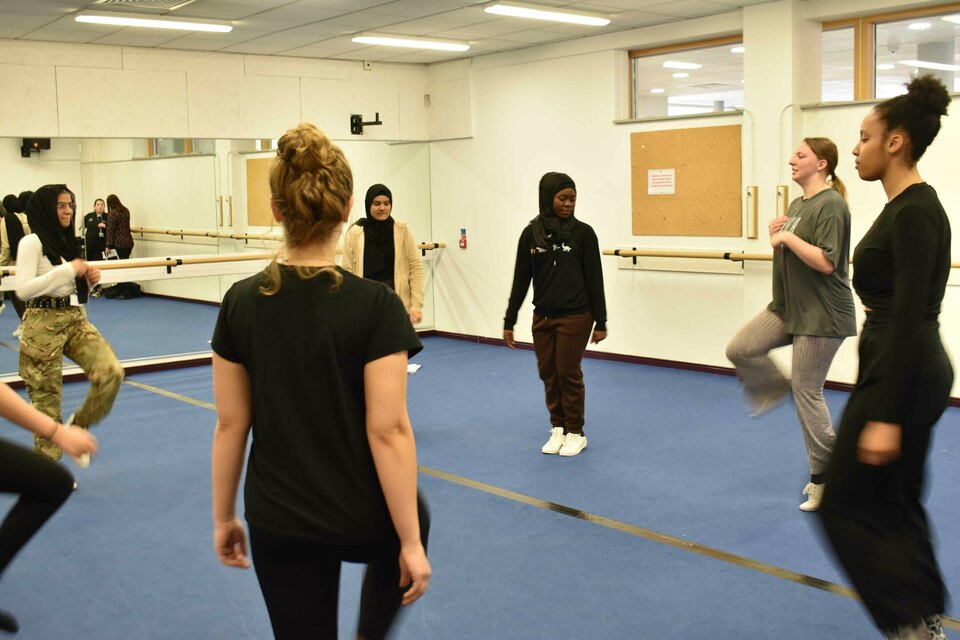 Students in dance studio
