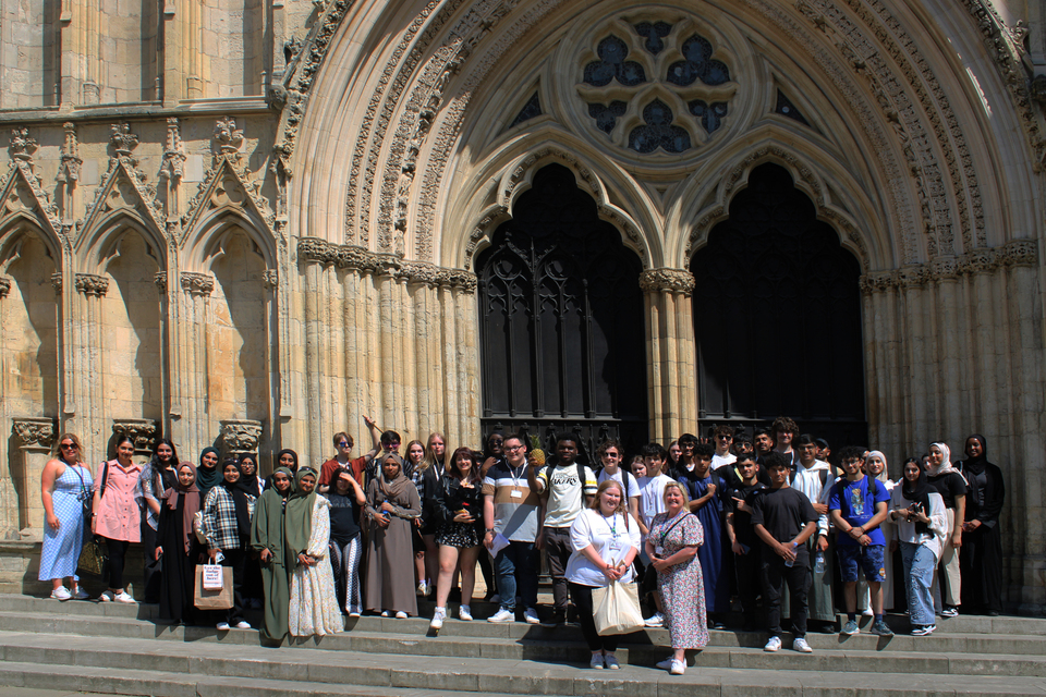 Students and staff on York trip
