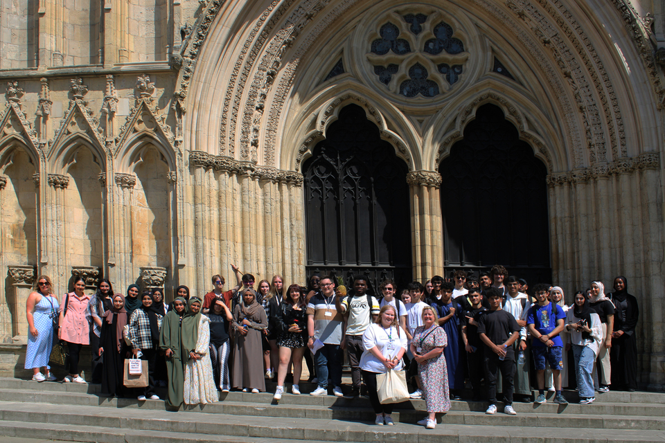 Students and staff on York trip
