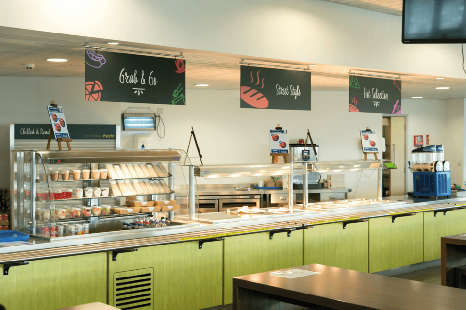 Interior shot of Rooftop Restaurant canteen