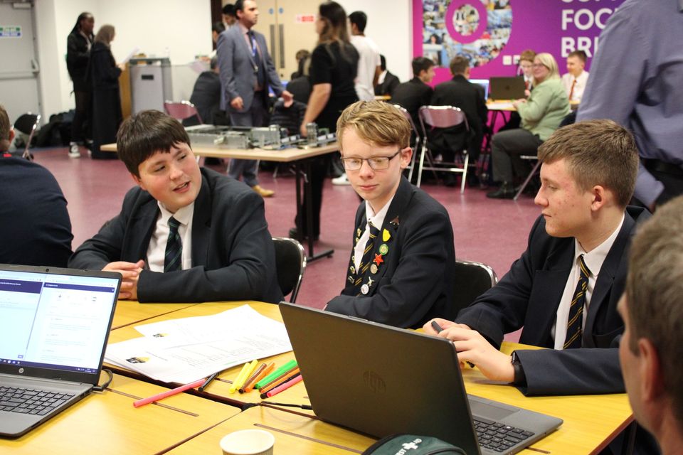 Students conducting group work