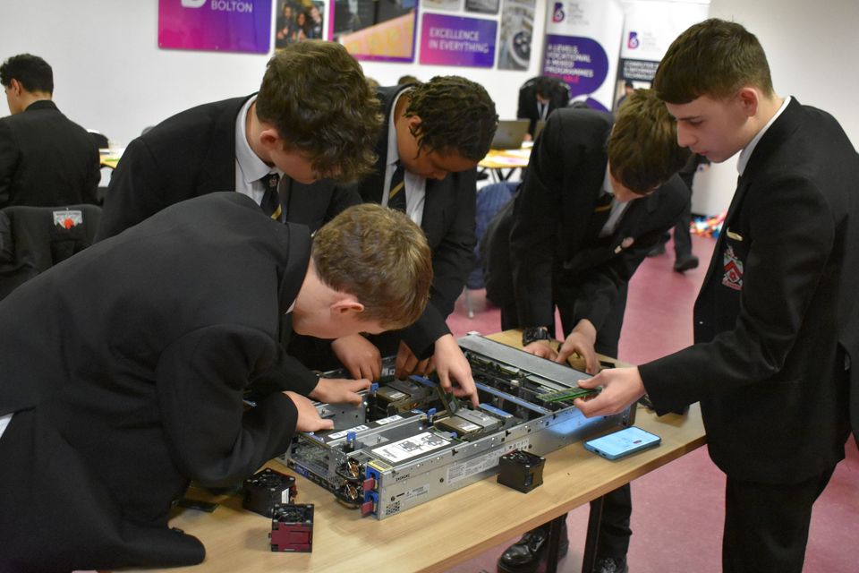 Students conducting group work