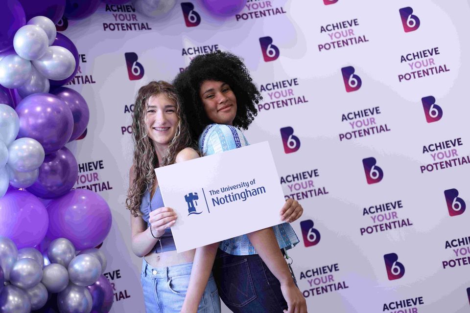 Image of two students on results day Image of two students on results day