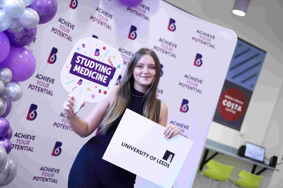 Image of student on results day Image of student on results day